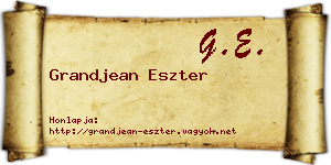 Grandjean Eszter névjegykártya